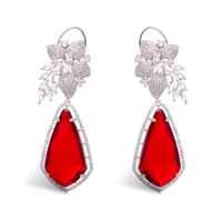 Aurora Amulets | Garnet | Luxury Doublet Crystal Earring