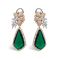 Aurora Amulets | Emerald | Luxury Doublet Crystal Earring