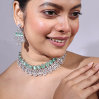 Jewel of The Mint | Luxury CZ Crystal Choker Set