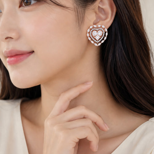 Astral Heart | Noire | Premium CZ Crystal Earring