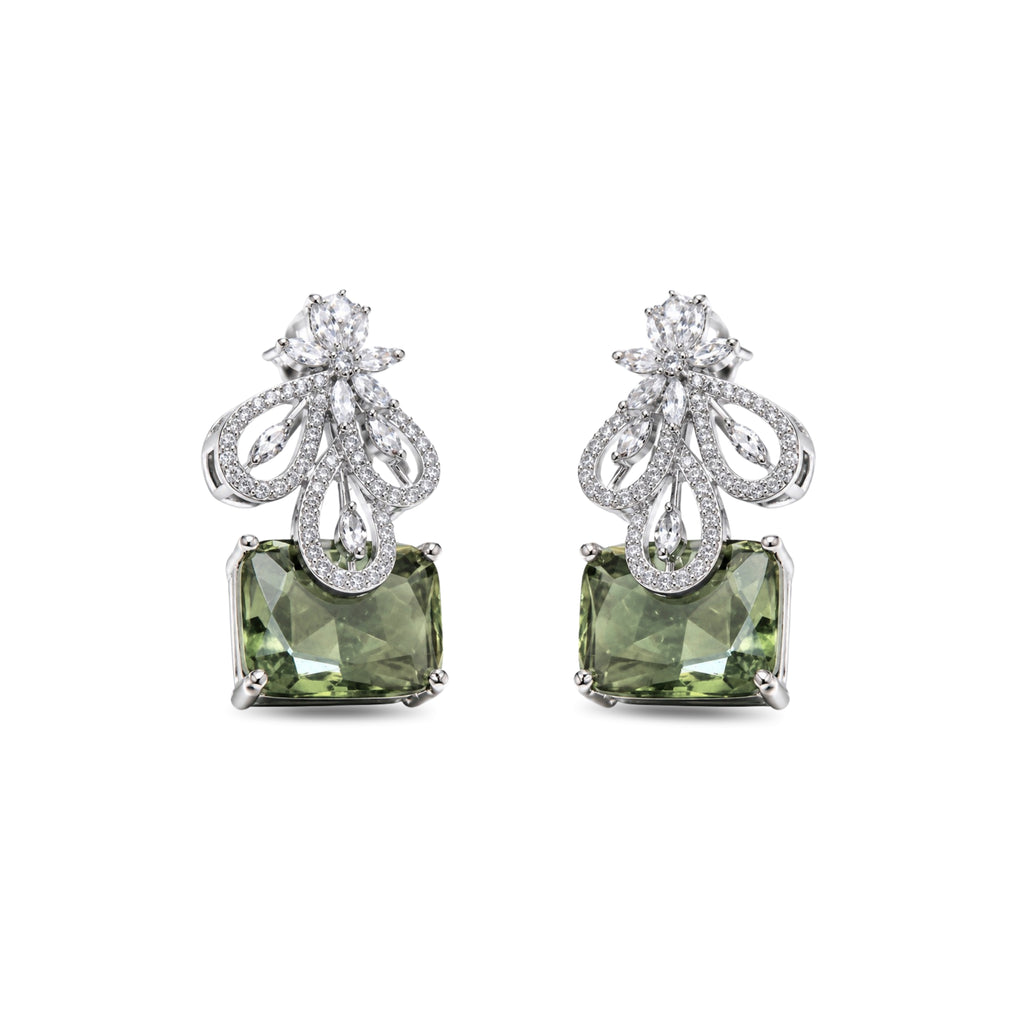 Ravepop | Chrysolite | Premium CZ Crystal Earrings