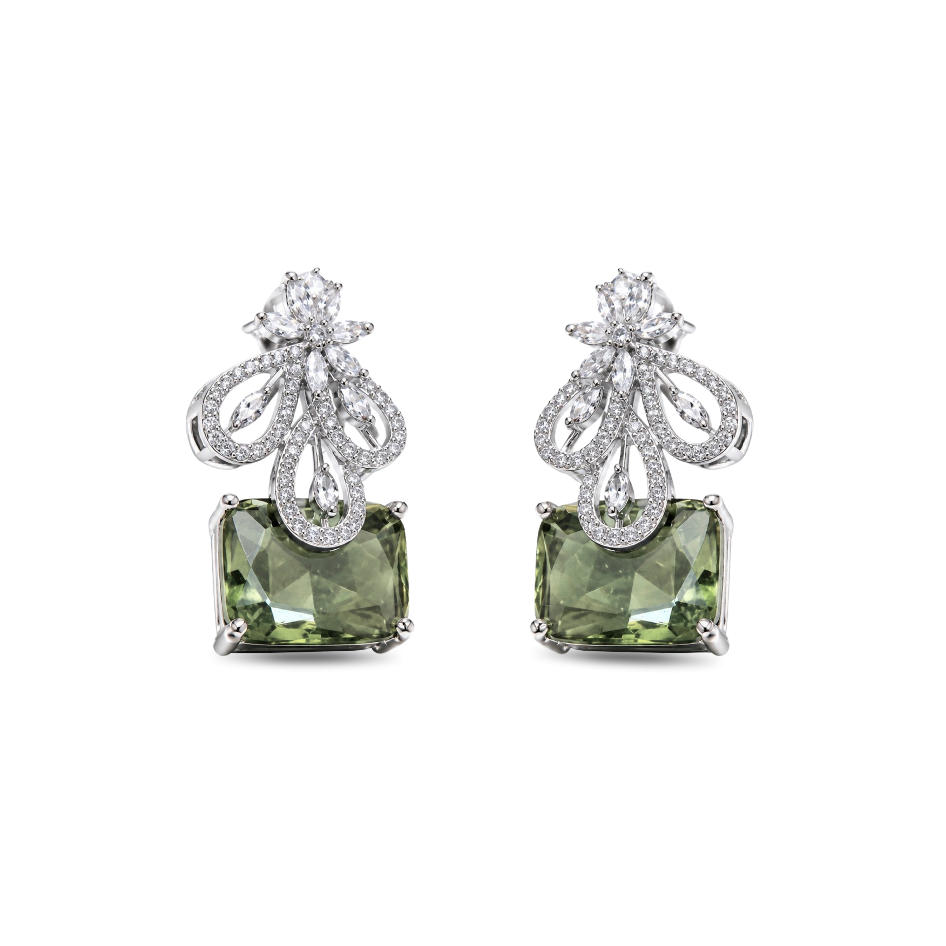 Ravepop | Chrysolite | Premium CZ Crystal Earrings