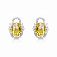 Swayround | Citrine  | Premium CZ Crystal Earring