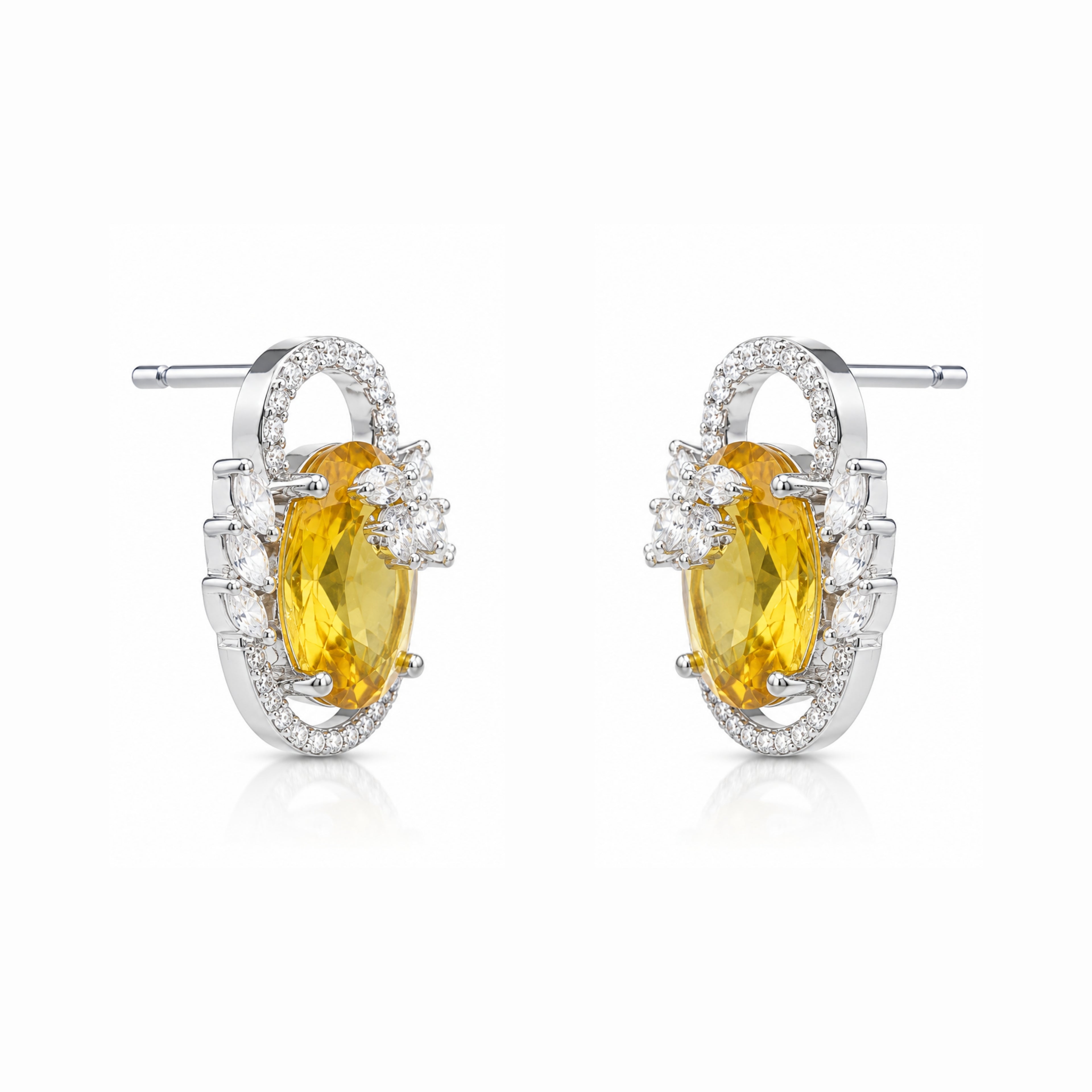 Swayround | Citrine  | Premium CZ Crystal Earring