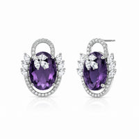 Swayround | Amethyst | Premium CZ Crystal Earring