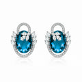 Swayround | Aquamarine | Premium CZ Crystal Earring