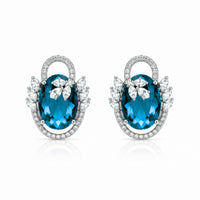 Swayround | Aquamarine | Premium CZ Crystal Earring