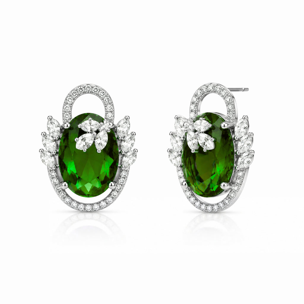 Swayround | Emerald | Premium CZ Crystal Earring