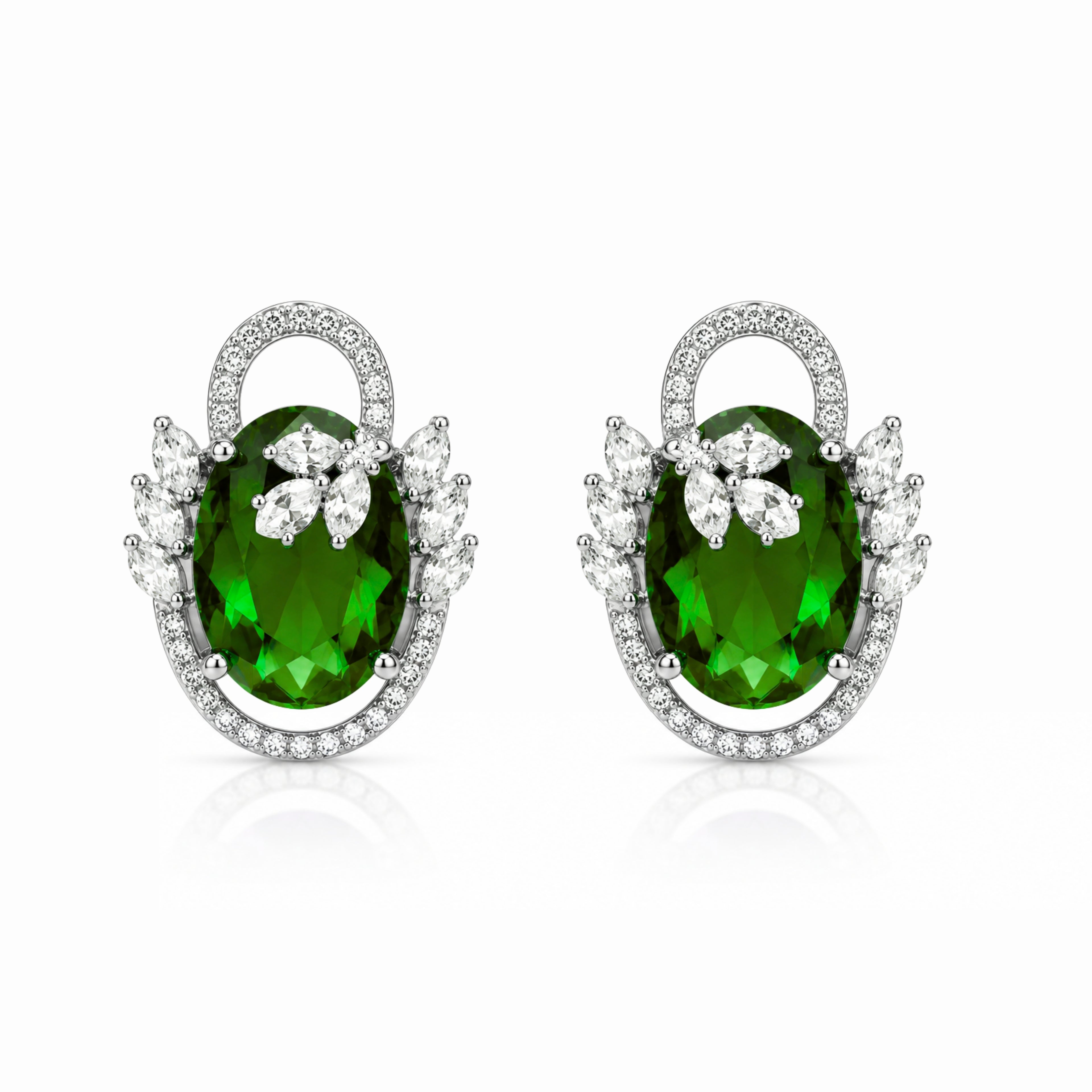 Swayround | Emerald | Premium CZ Crystal Earring