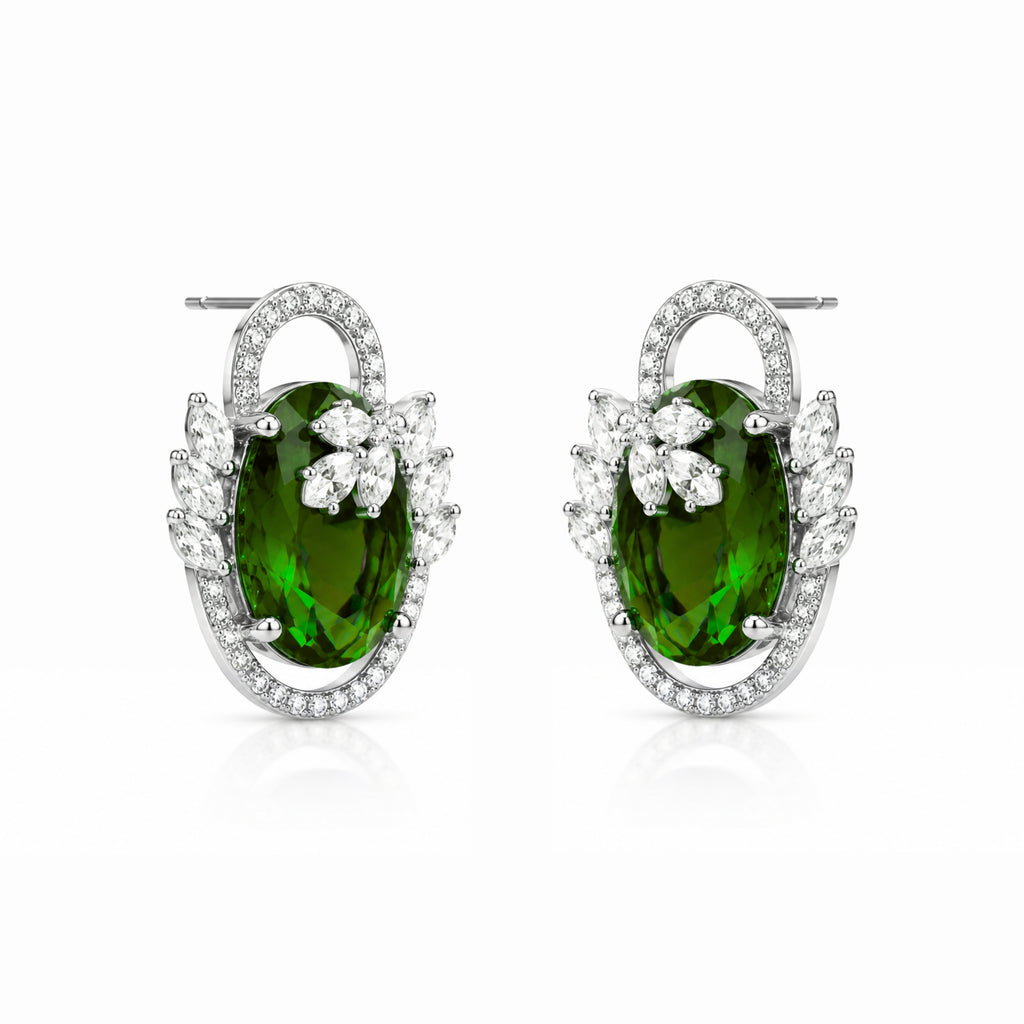 Swayround | Emerald | Premium CZ Crystal Earring