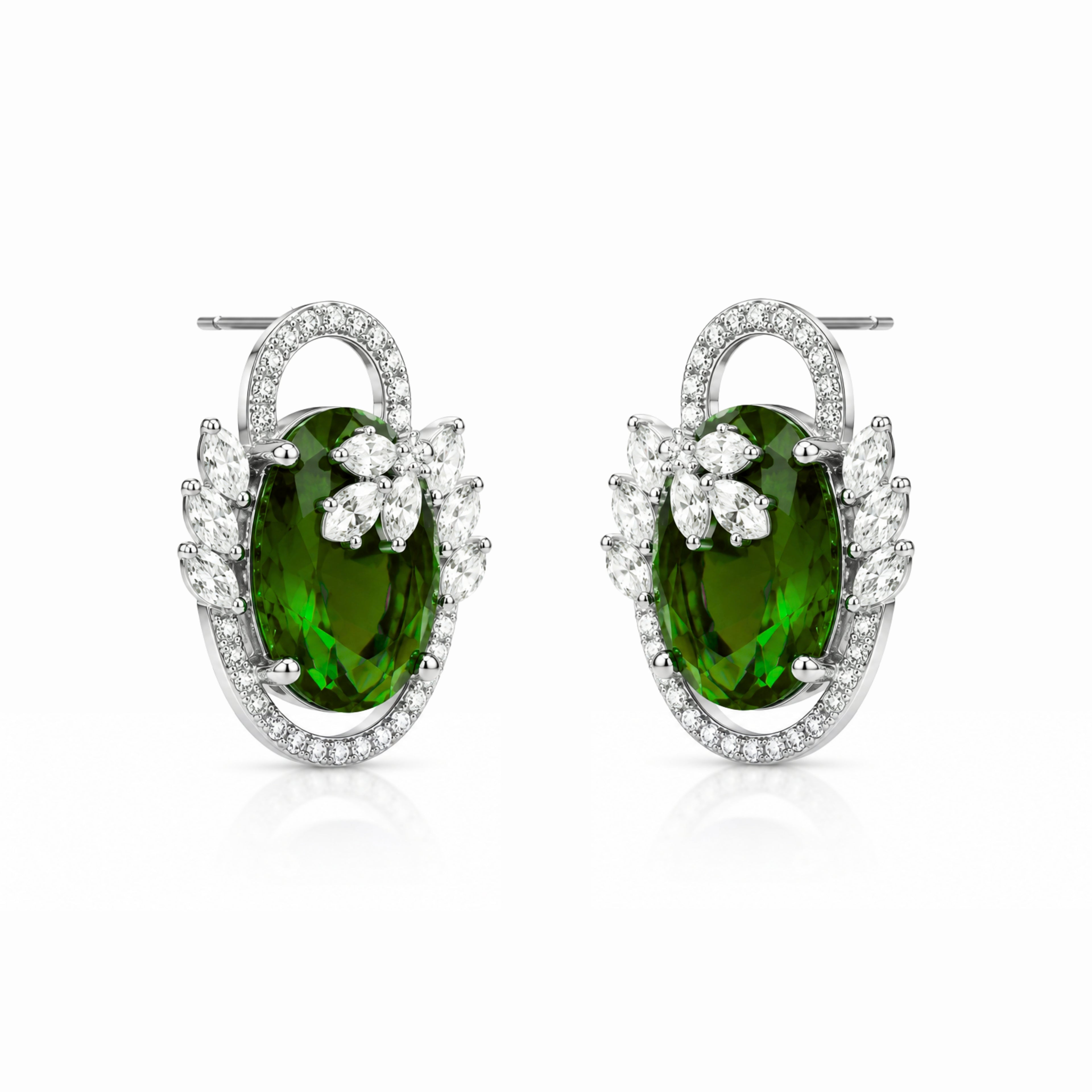 Swayround | Emerald | Premium CZ Crystal Earring