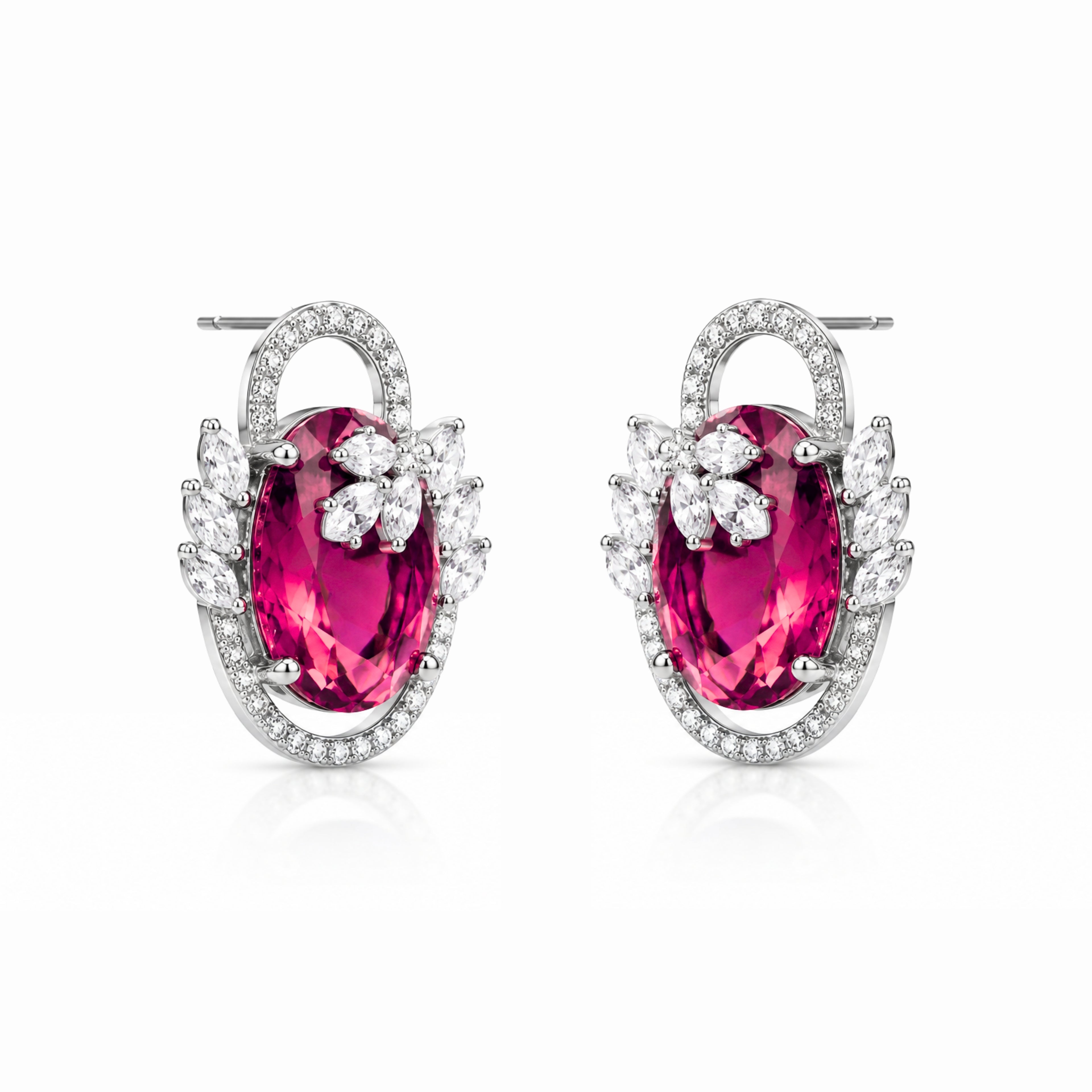 Swayround | Ruby | Premium CZ Crystal Earring