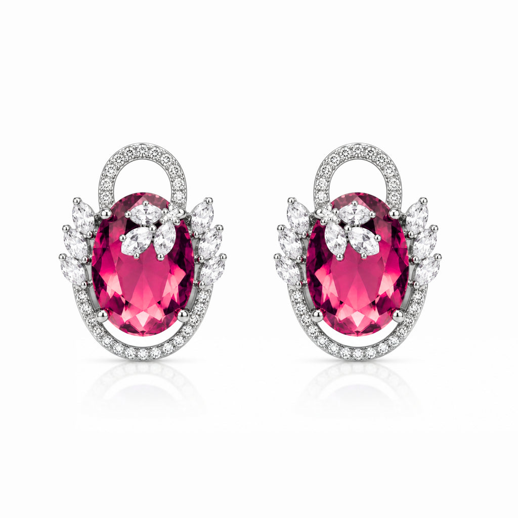 Swayround | Ruby | Premium CZ Crystal Earring