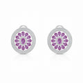 Round Aria | Ruby | Premium CZ Crystal Earring