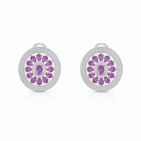 Round Aria | Ruby | Premium CZ Crystal Earring