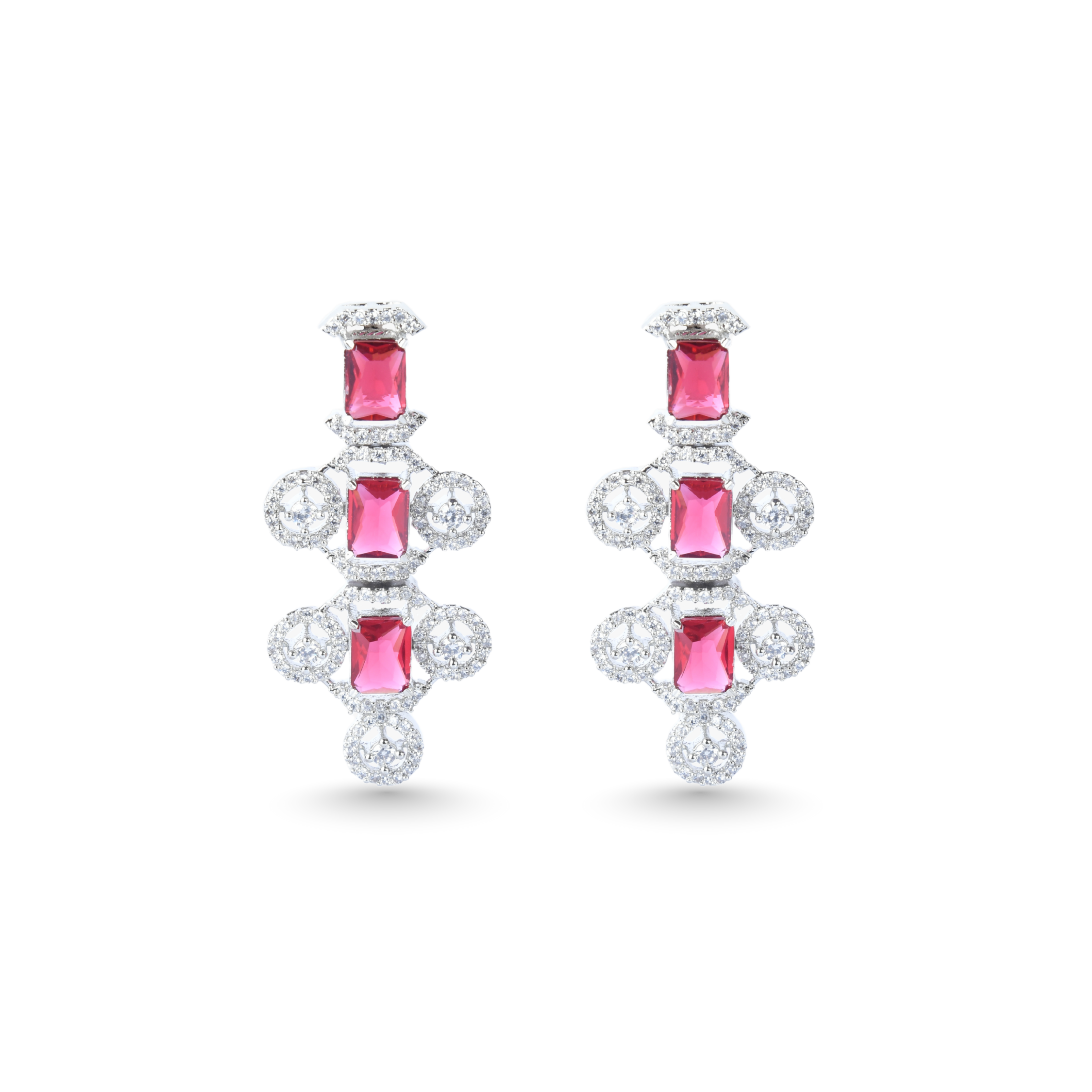 Crimson Ruby Blaze | Luxury Crystal Necklace Set