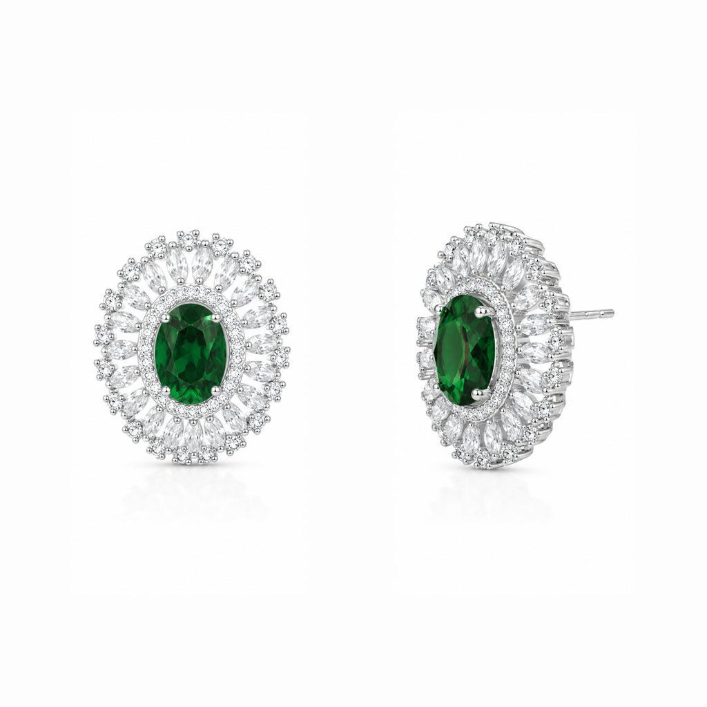 Kitten Glow | Emerald | Premium CZ Crystal Earring