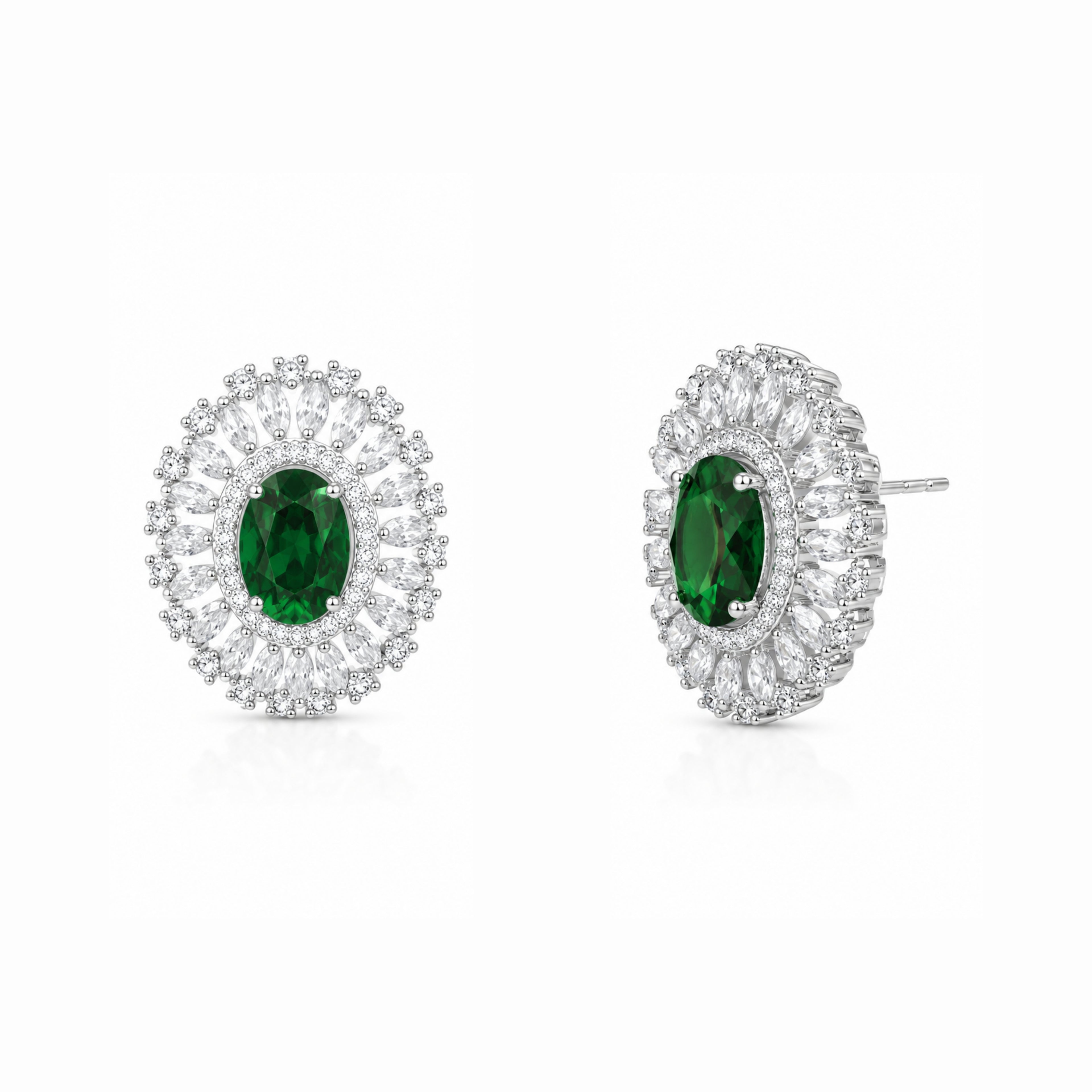 Kitten Glow | Emerald | Premium CZ Crystal Earring
