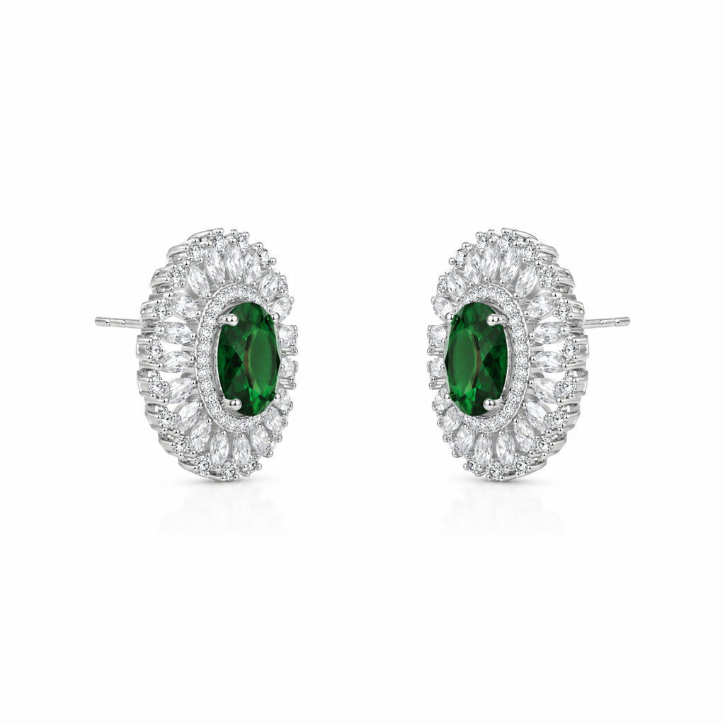 Kitten Glow | Emerald | Premium CZ Crystal Earring
