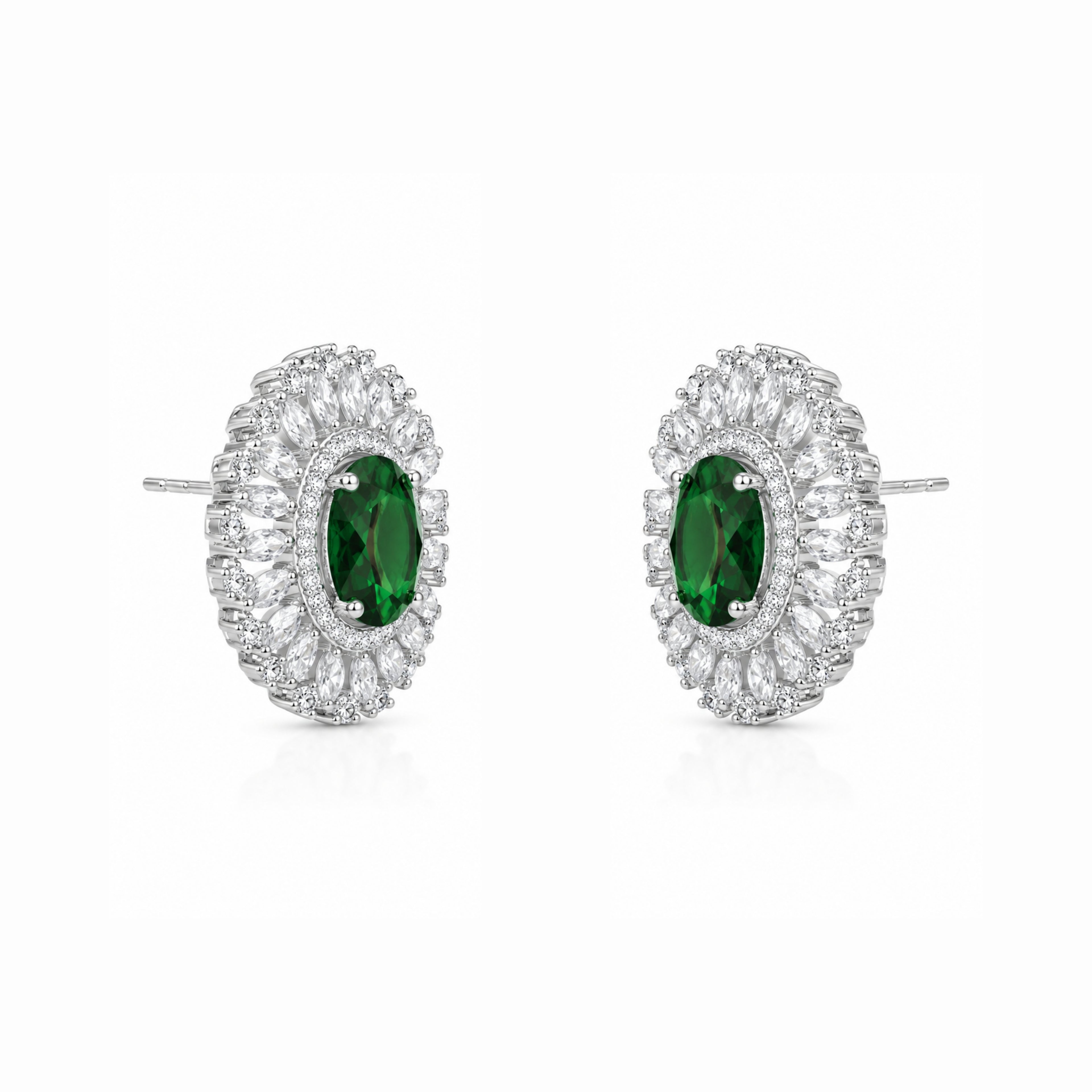 Kitten Glow | Emerald | Premium CZ Crystal Earring
