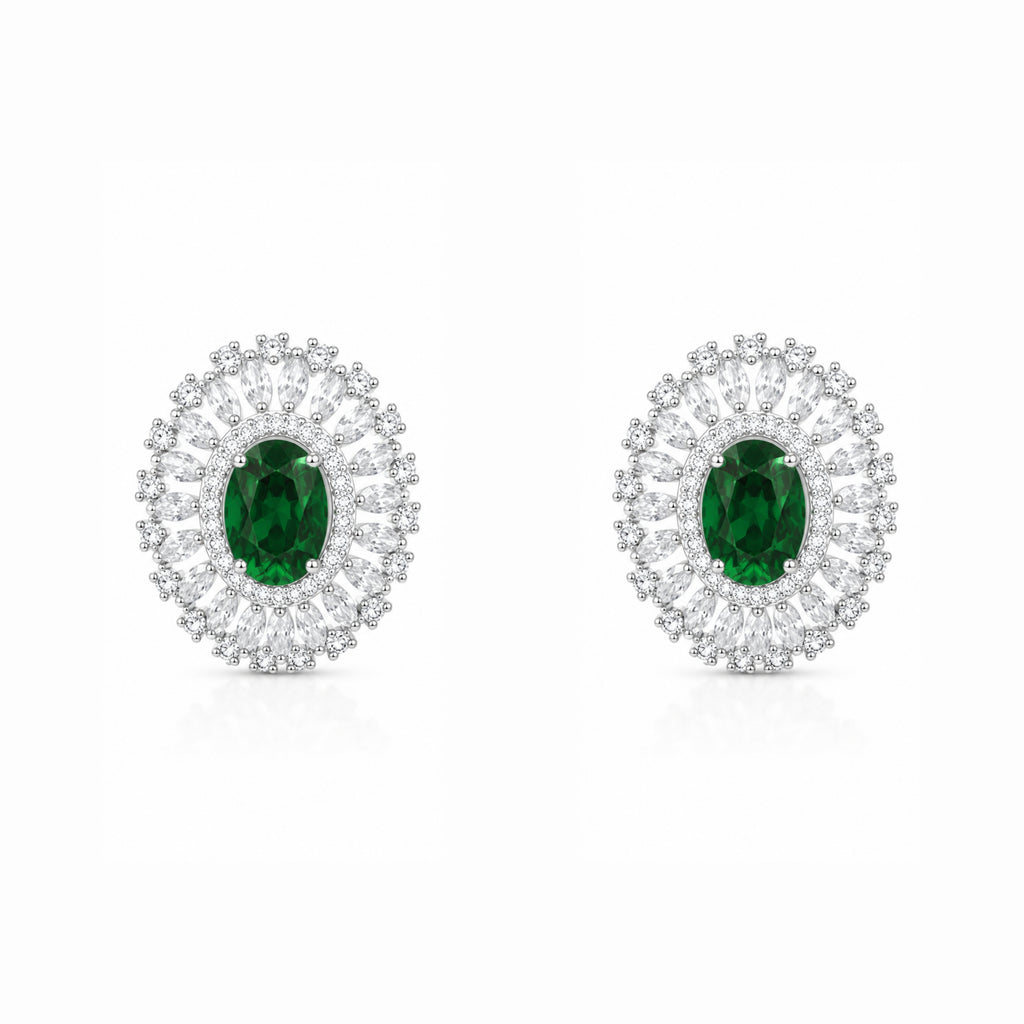 Kitten Glow | Emerald | Premium CZ Crystal Earring