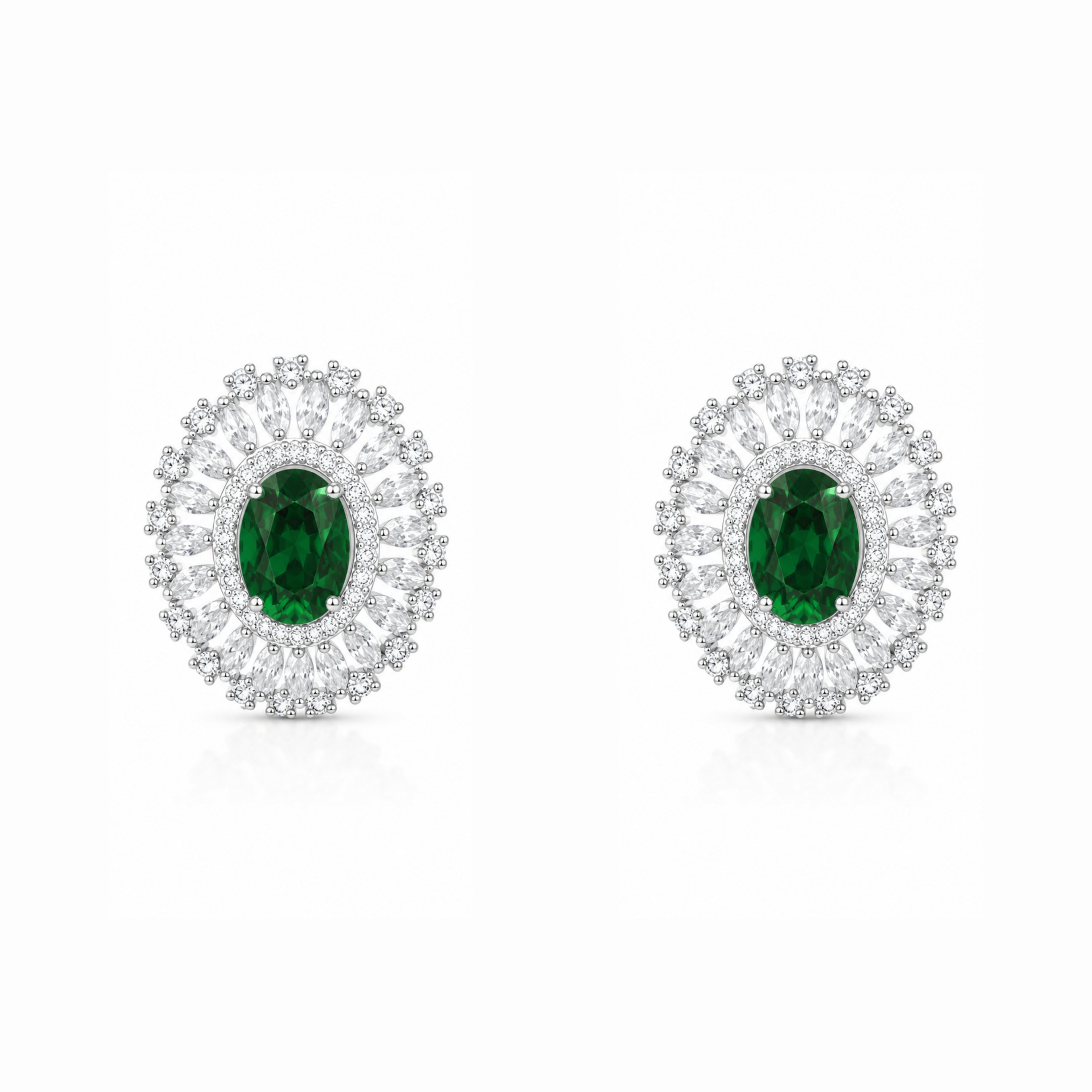 Kitten Glow | Emerald | Premium CZ Crystal Earring