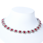 Crimson Ruby Blaze | Luxury Crystal Necklace Set