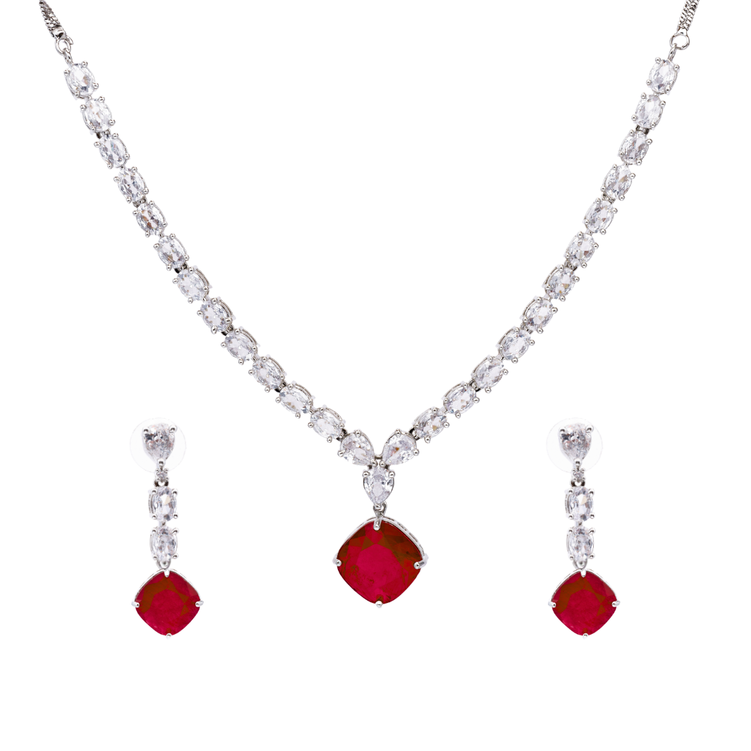 Eternal Enchantment | Premium CZ Crystal Necklace Set