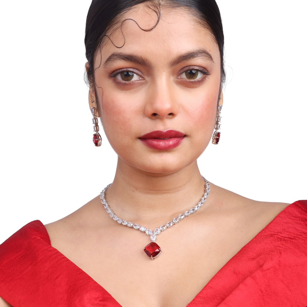 Eternal Enchantment | Premium CZ Crystal Necklace Set