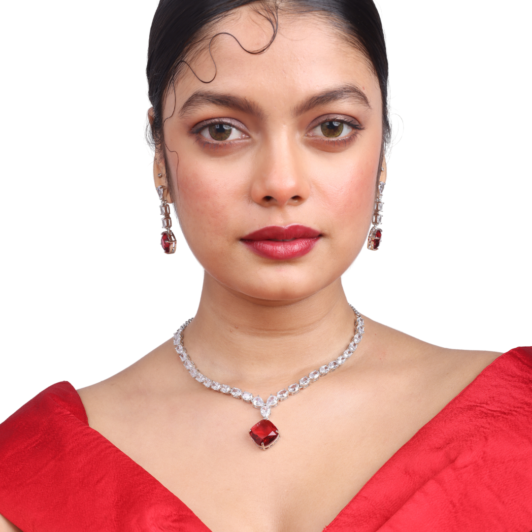 Eternal Enchantment | Premium CZ Crystal Necklace Set