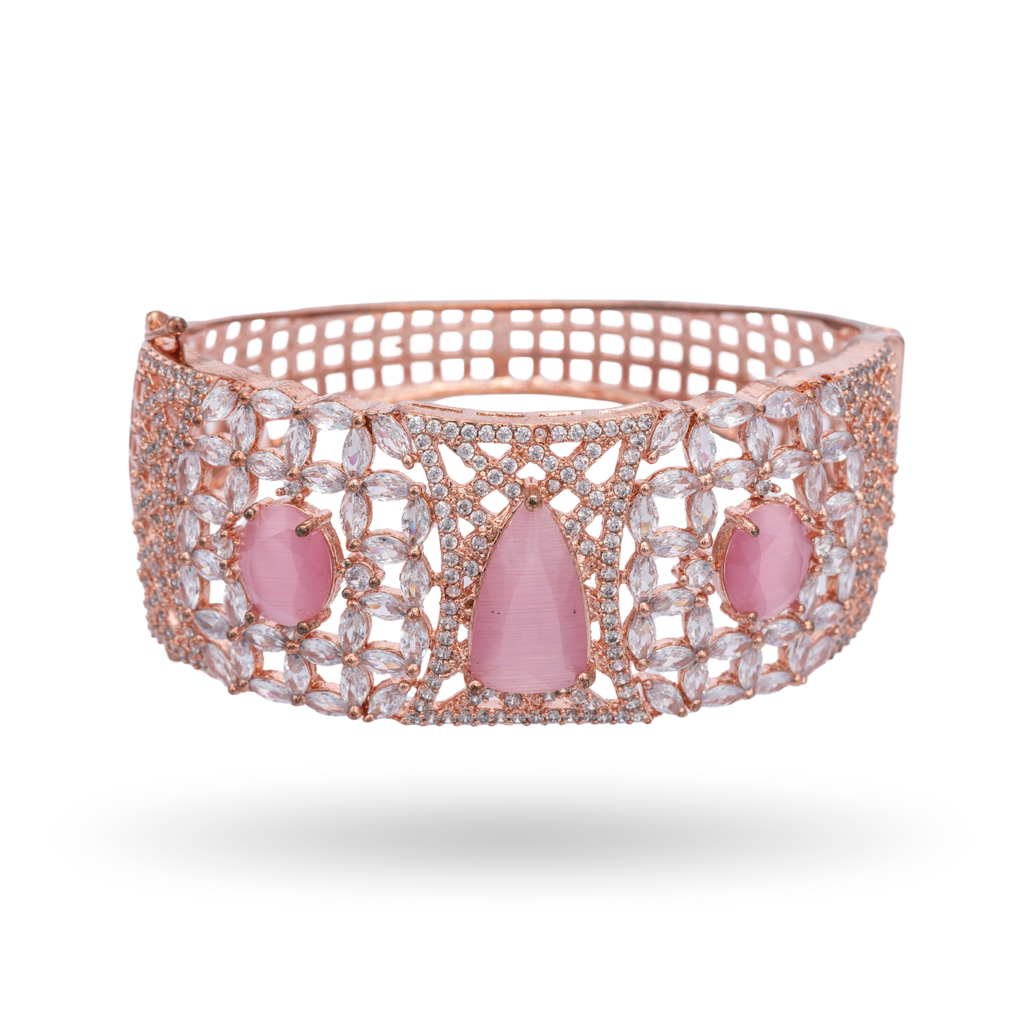 Artsy Scuff | Baby Pink | Signature CZ Crystal Bracelet