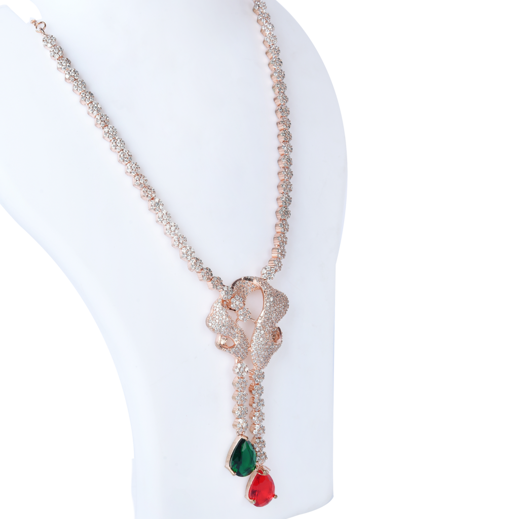 Athereal Rose | Signature CZ Crystal Necklace Set