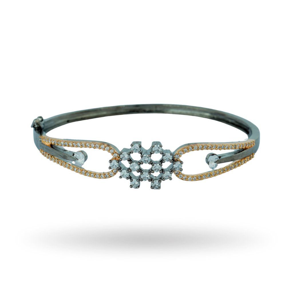 Aventa | Black & Rose Gold | Premium CZ Crystal Bracelet