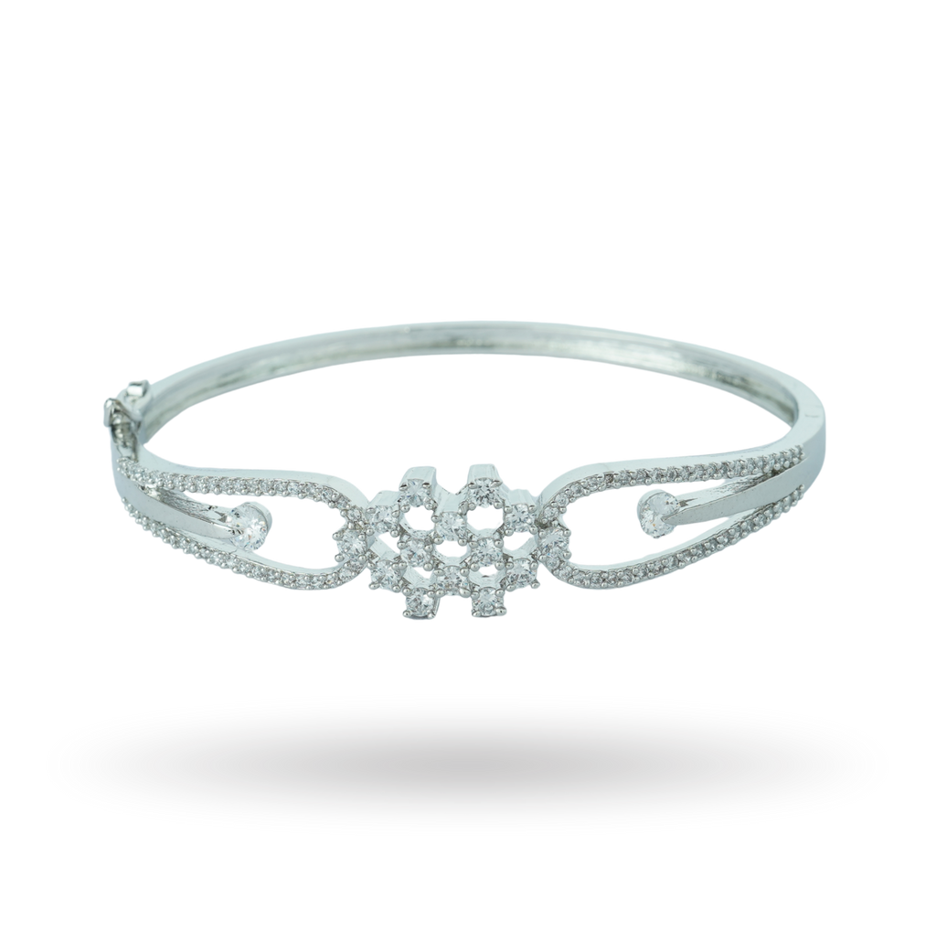 Aventa | Silver Plated | Premium CZ Crystal Bracelet