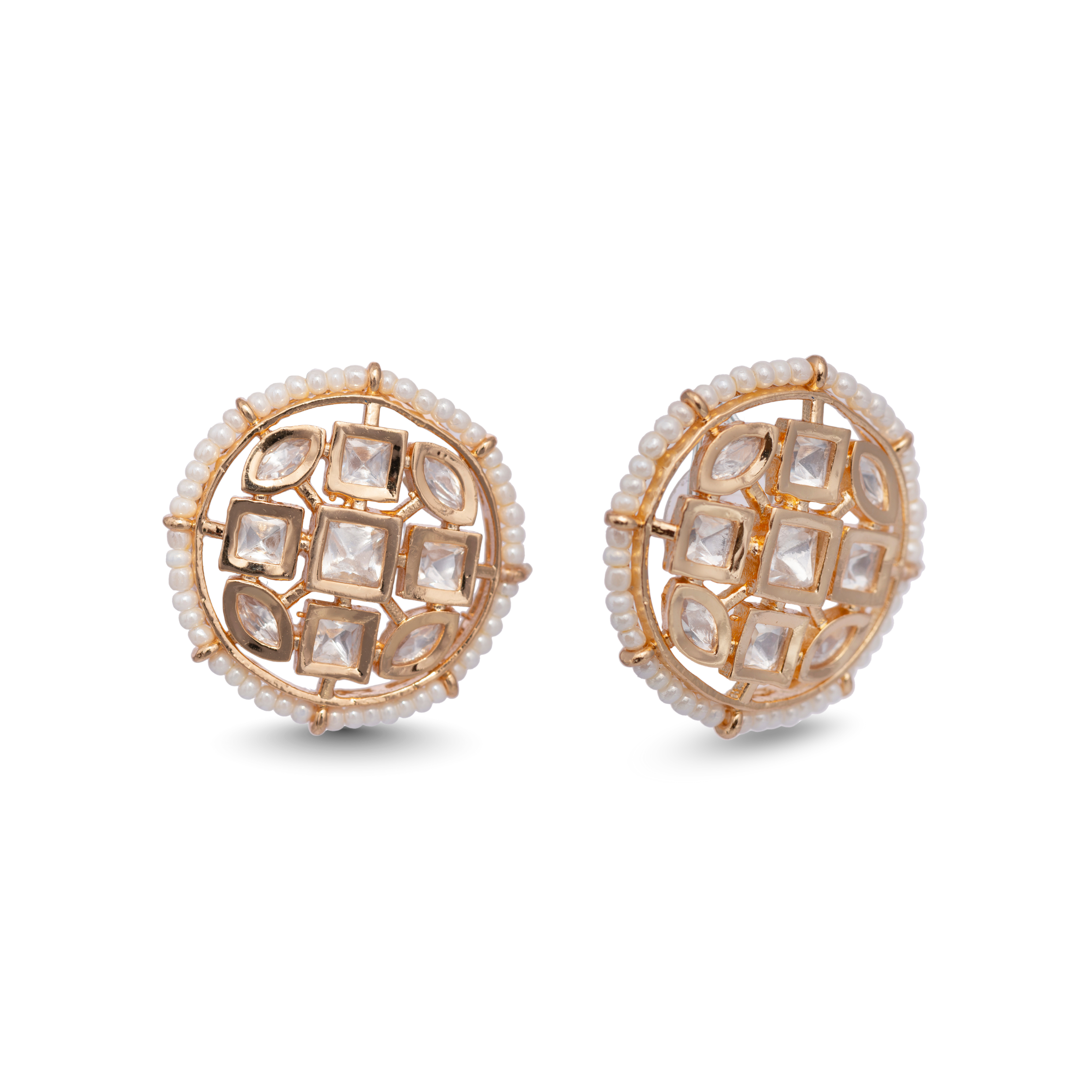 Antique Ember Studs| Premium CZ Crystals Earring