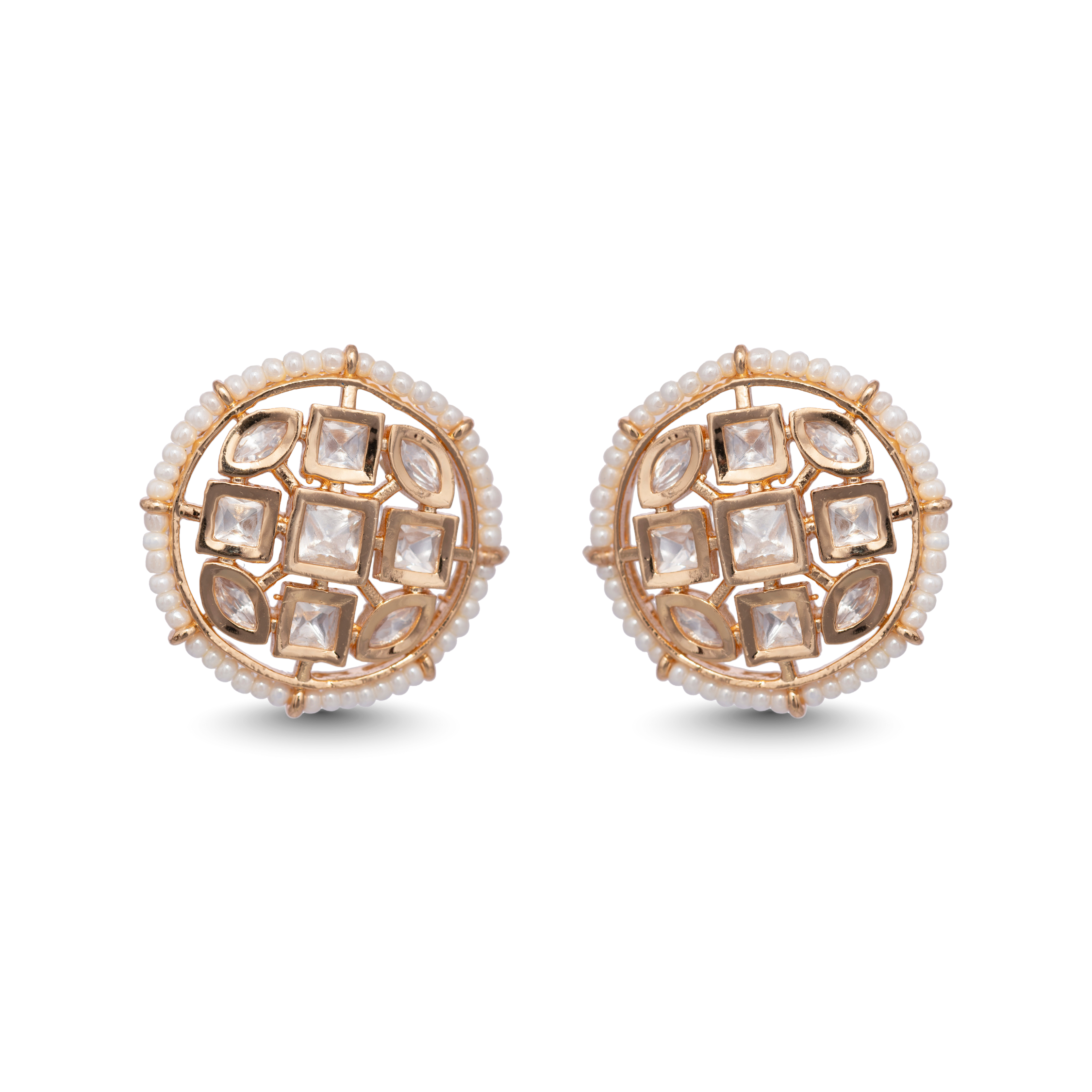 Antique Ember Studs| Premium CZ Crystals Earring