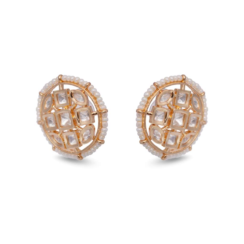 Antique Ember Studs| Premium CZ Crystals Earring