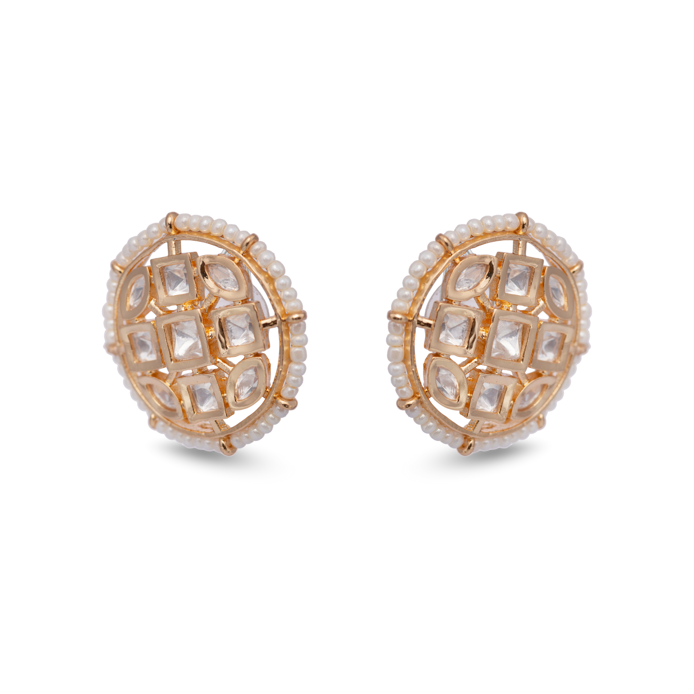 Antique Ember Studs| Premium CZ Crystals Earring