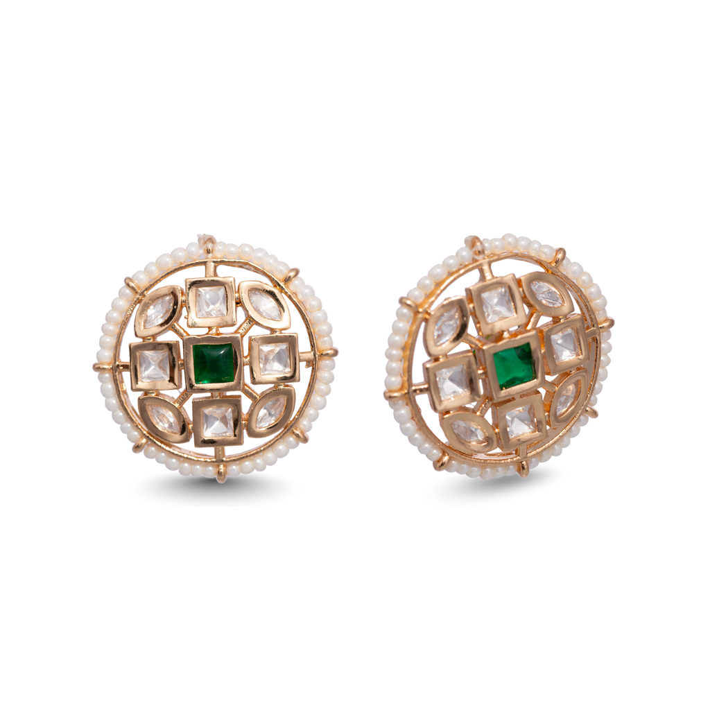 Antique Ember Studs| Premium CZ Crystals Earring