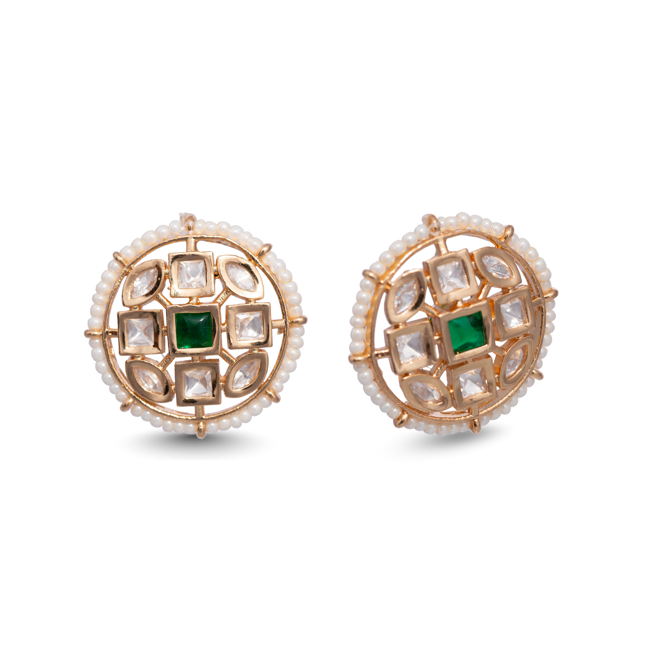Antique Ember Studs| Premium CZ Crystals Earring