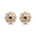 Antique Ember Studs | Emerald | Premium CZ Crystals Earring