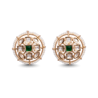 Antique Ember Studs | Emerald | Premium CZ Crystals Earring