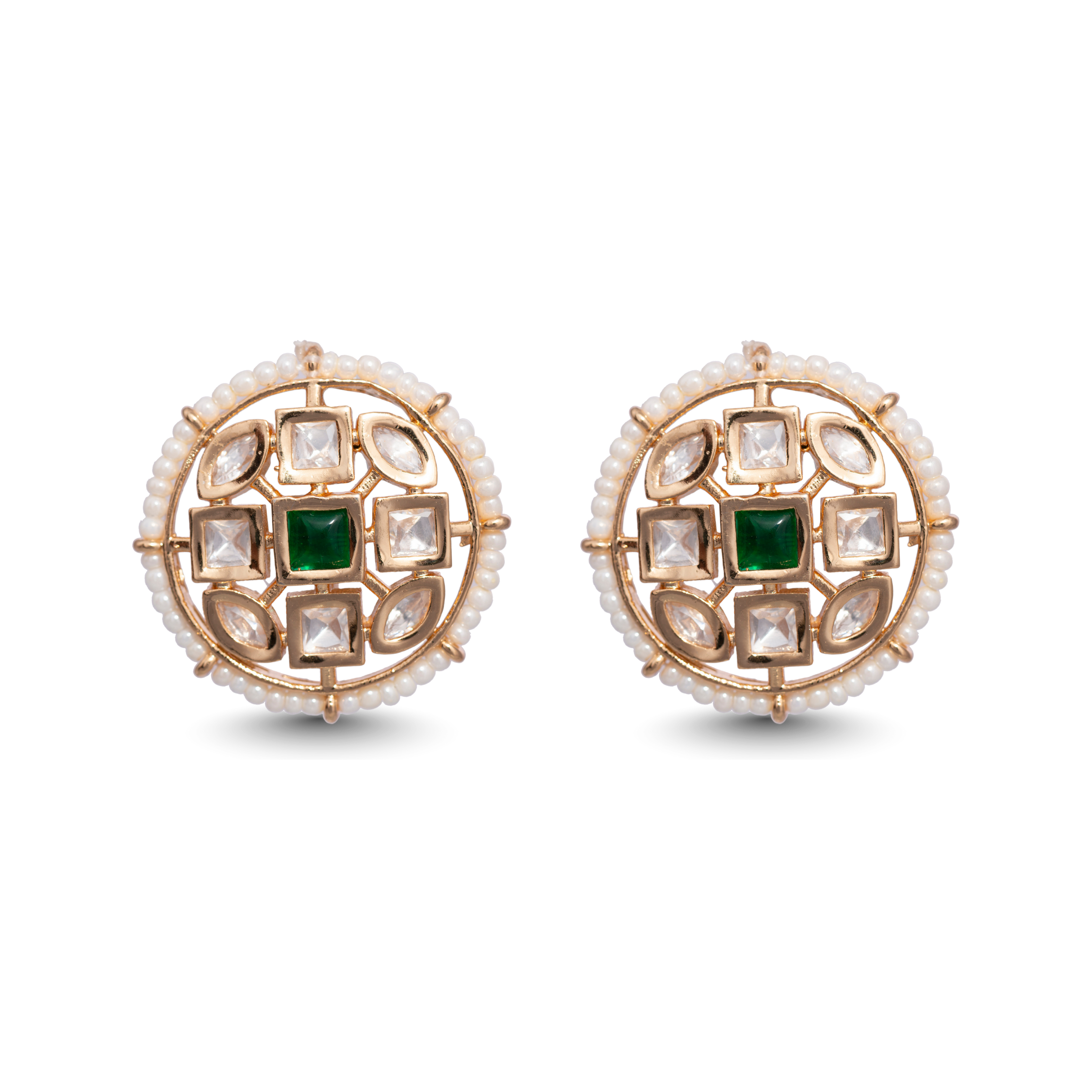 Antique Ember Studs| Premium CZ Crystals Earring