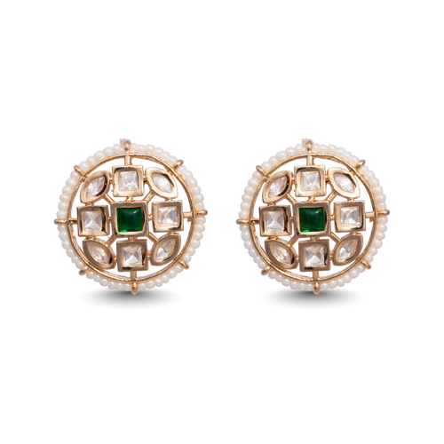Antique Ember Studs| Premium CZ Crystals Earring