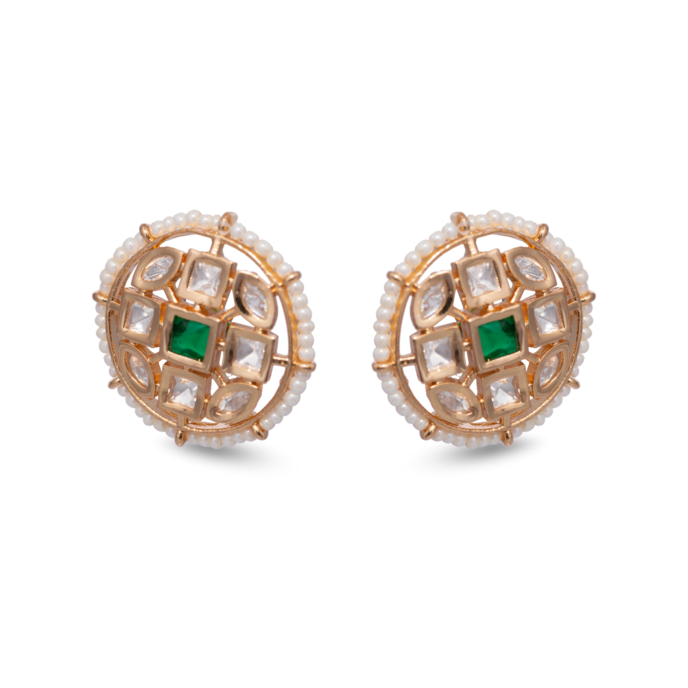 Antique Ember Studs| Premium CZ Crystals Earring