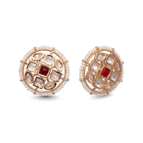 Antique Ember Studs | Garnet | Premium CZ Crystals Earring