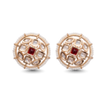 Antique Ember Studs | Garnet | Premium CZ Crystals Earring