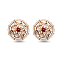 Antique Ember Studs | Garnet | Premium CZ Crystals Earring