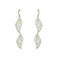 Arcane Leafy Envoice | Premium CZ Crystal Earrings