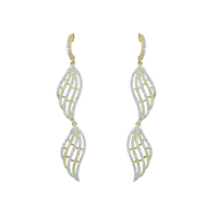 Arcane Leafy Envoice | Dorado | Premium CZ Crystal Earrings